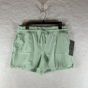Harmony & Balance‎ Shorts Women's Large Green Stretch High-Waist Drawstring 6895